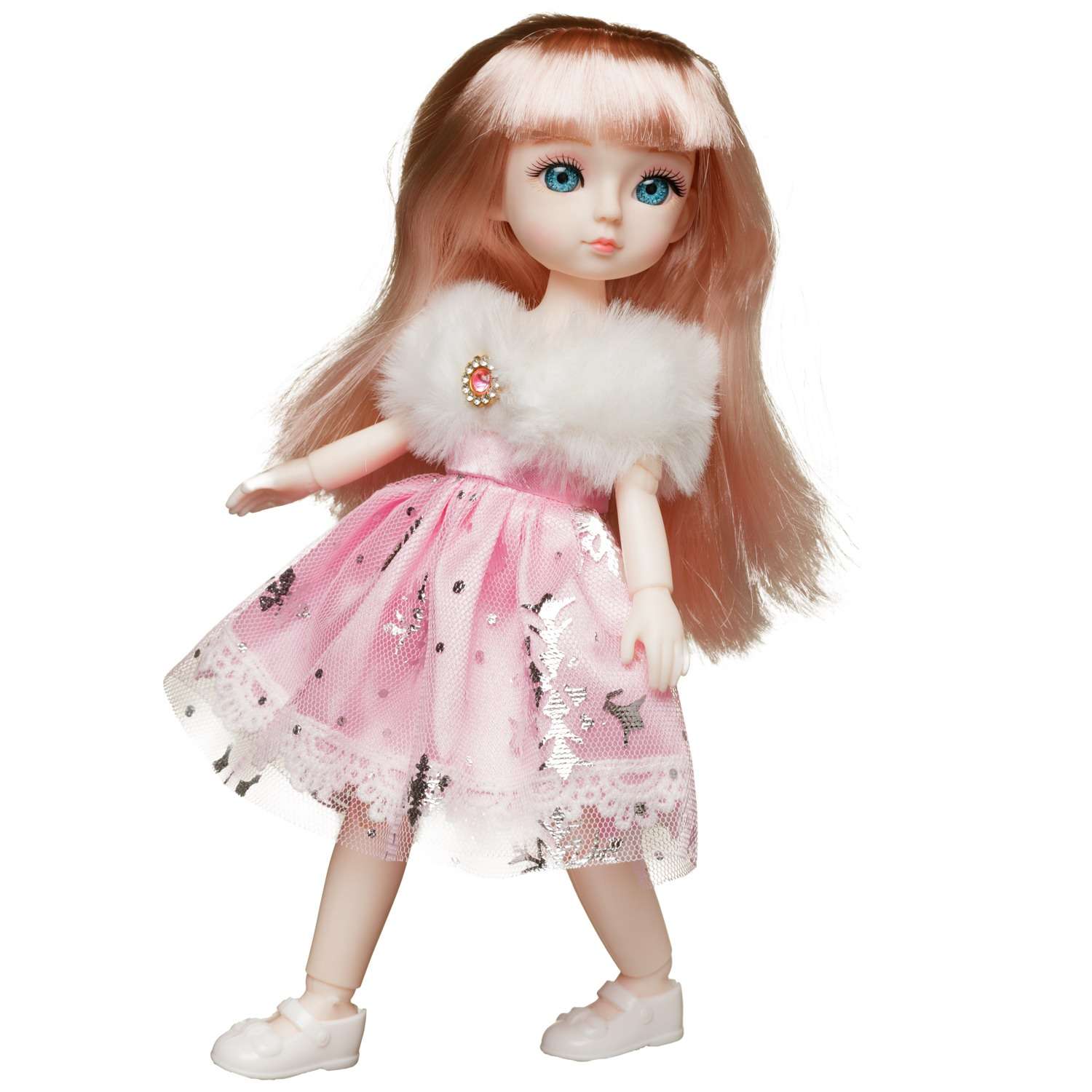 Кукла Junfa Зимняя принцесса в розовом платье 22 см WJ-34770 - фото 6