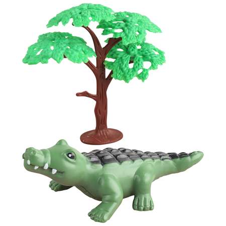 Игровой набор Mioshi Маленькие звери: Крокодил 12х4 см дерево