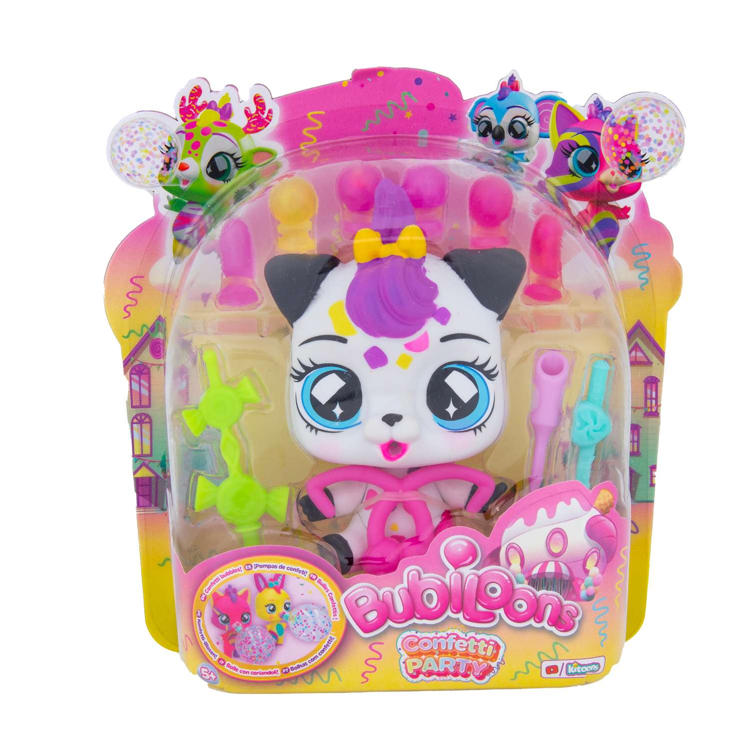 Игрушка зверушка IMC TOYS Bubiloons confetti party Оди с аксессуарами - фото 1