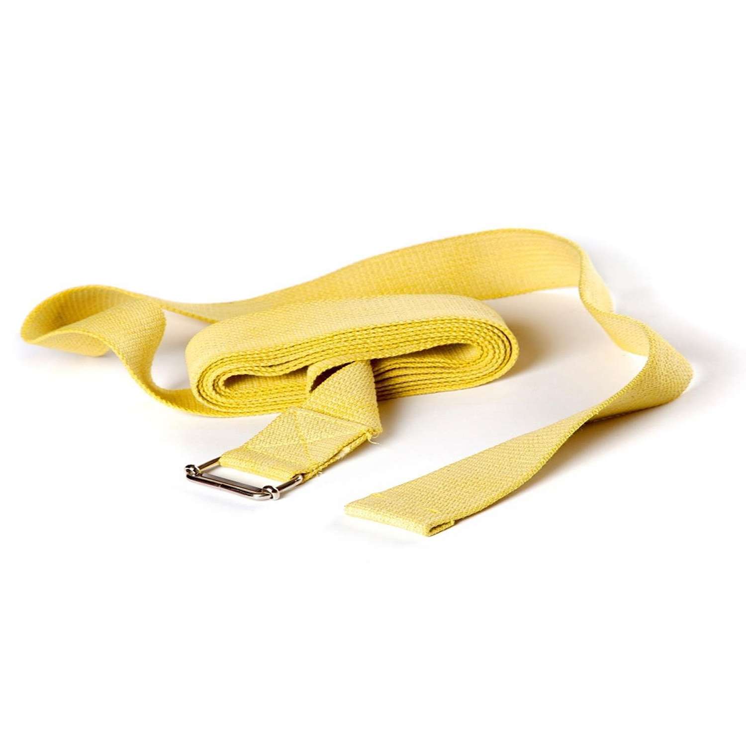 Ремень для фитнеса и йоги Ramayoga хлопковый 270 см желтый - фото 2
