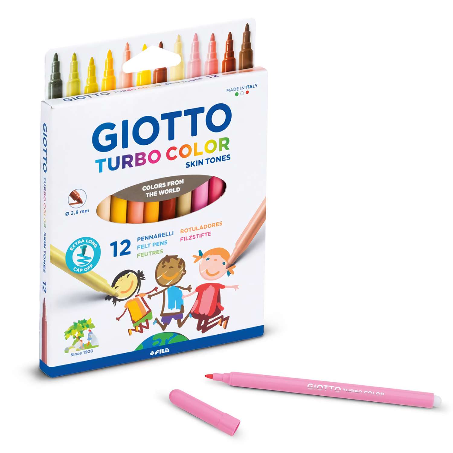 Фломастеры GIOTTO Turbo Color Skintiones 12цветов 526900 - фото 2