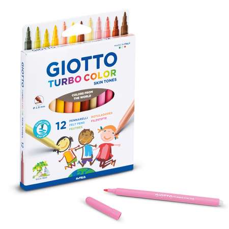 Фломастеры GIOTTO Turbo Color Skintiones 12цветов 526900