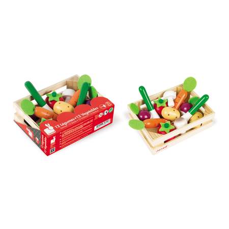Набор овощей в ящике Janod 12 предметов