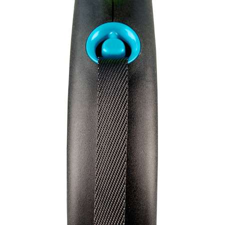 Рулетка для собак Flexi Black Design S лента 5м до 15кг Черный-Синий