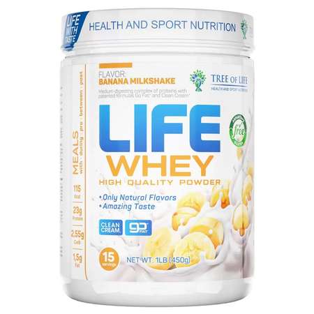 Протеин сывороточный Tree of Life Life Whey 450 гр вкус: Банан