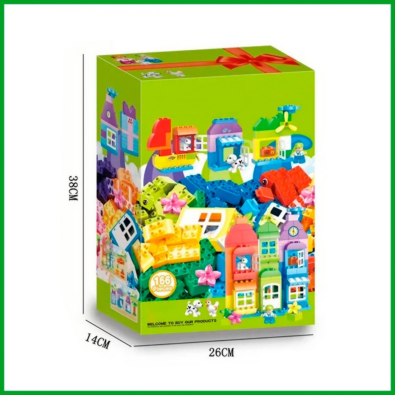 Игрушка LX Конструктор Duplo Мир животных и домов 166 деталей - фото 3