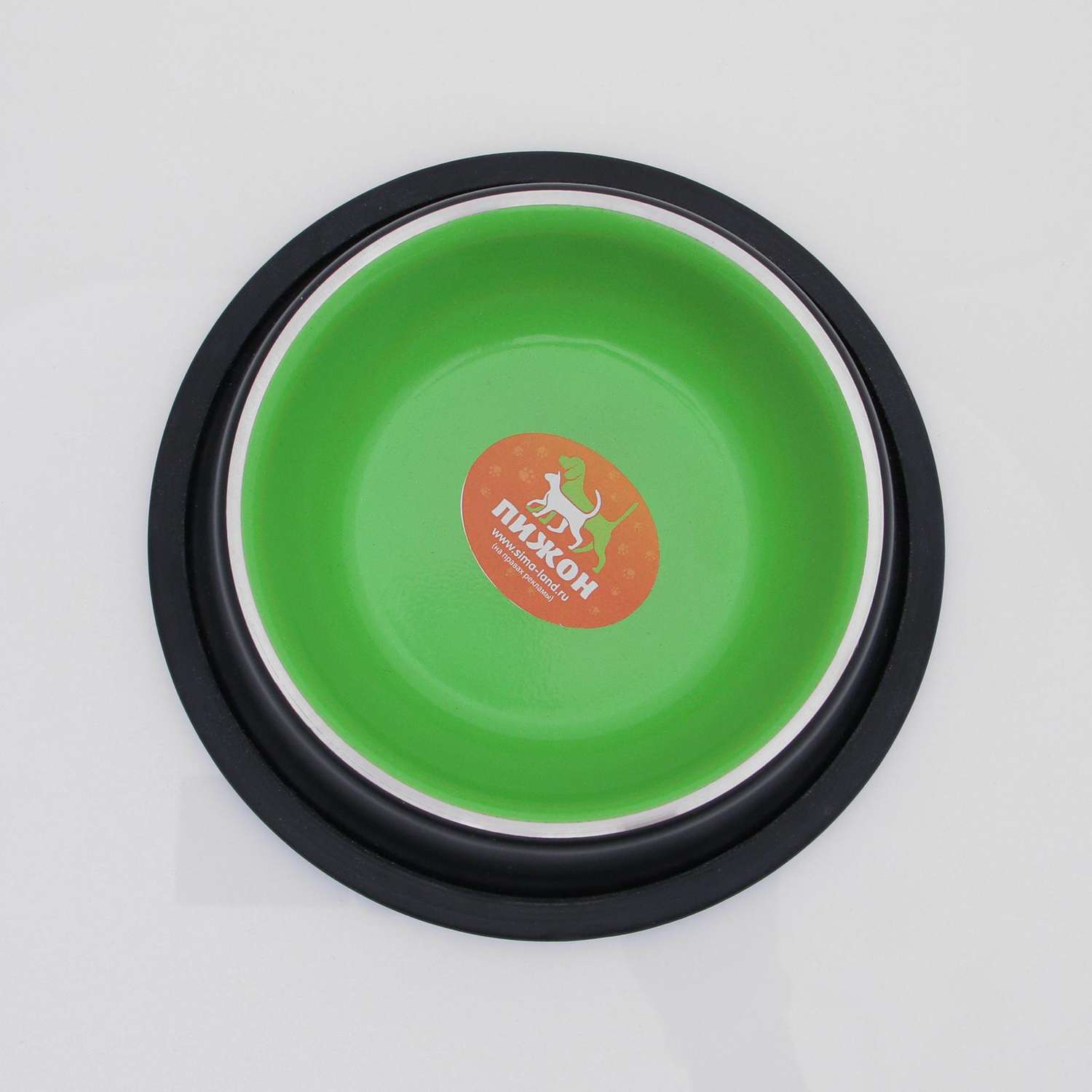 Миска Пижон с нескользящим основанием двухцветная для котят 225 мл зеленая - фото 2