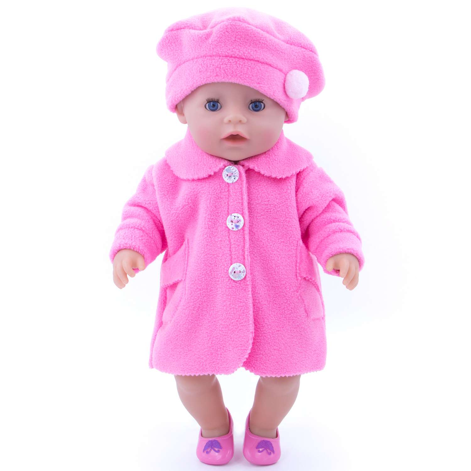 Комплект одежды Модница Пальто с беретом для пупса 43-48 см 6119 розовый 6119розовый - фото 2