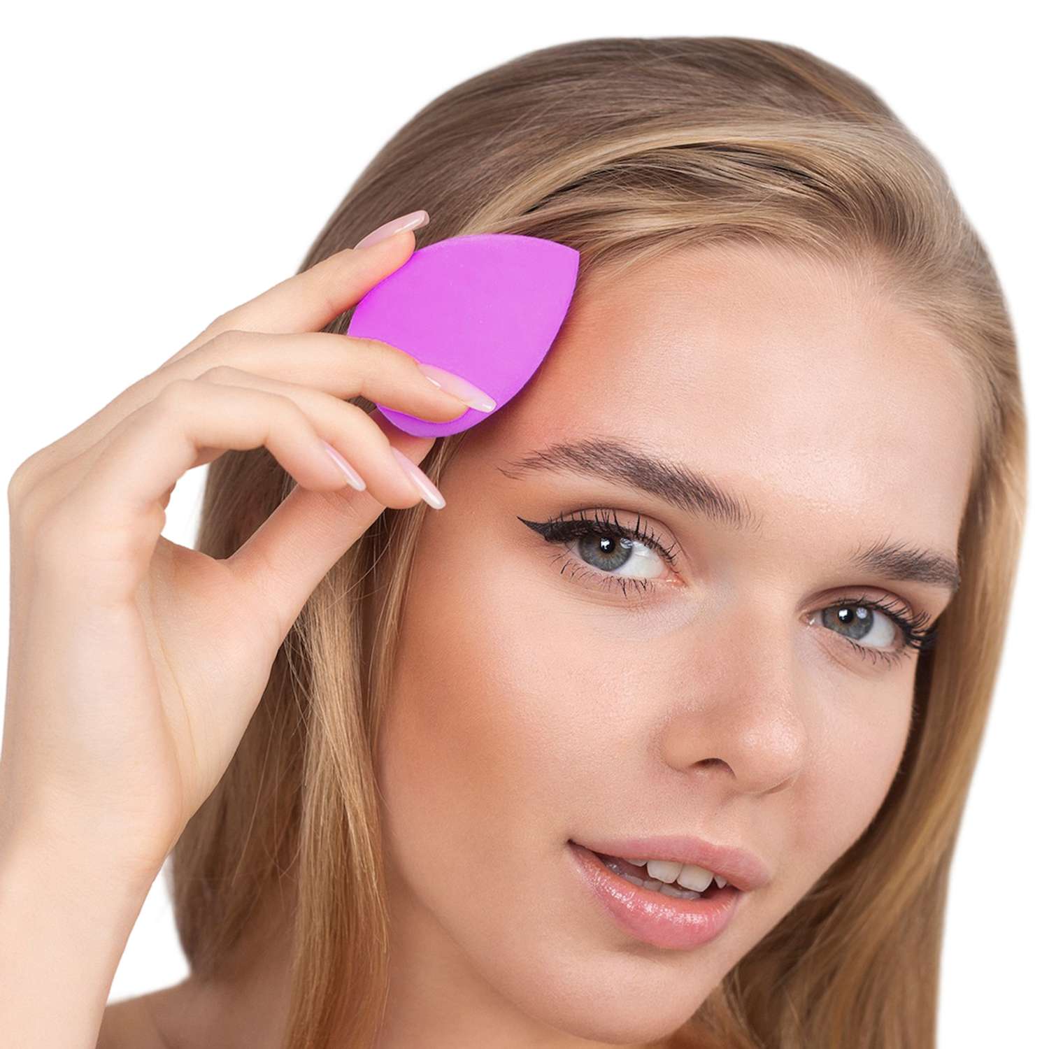 Спонжи для макияжа Beauty4Life фиолетовые 2 шт - фото 6