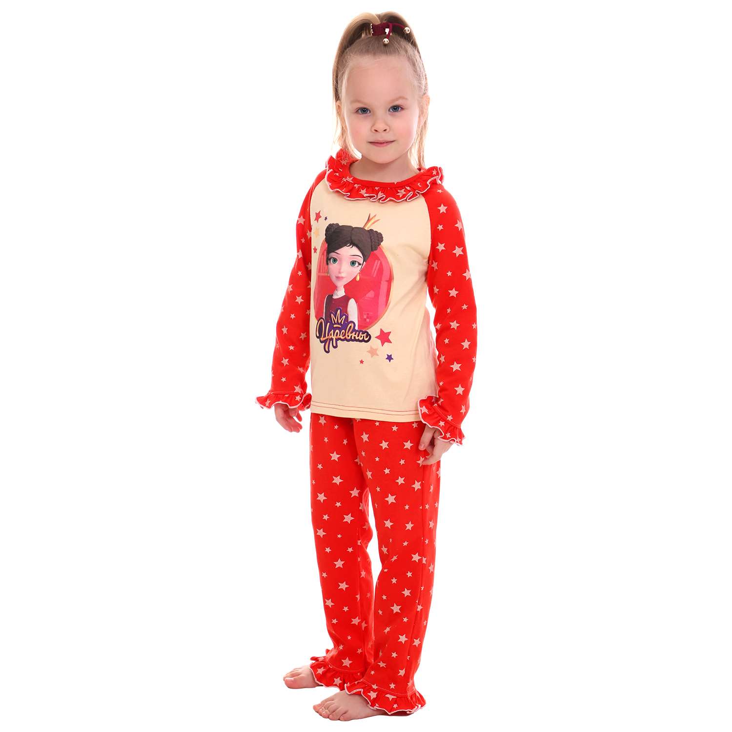 Пижама Детская Одежда S0415К/молочный_красный - фото 1