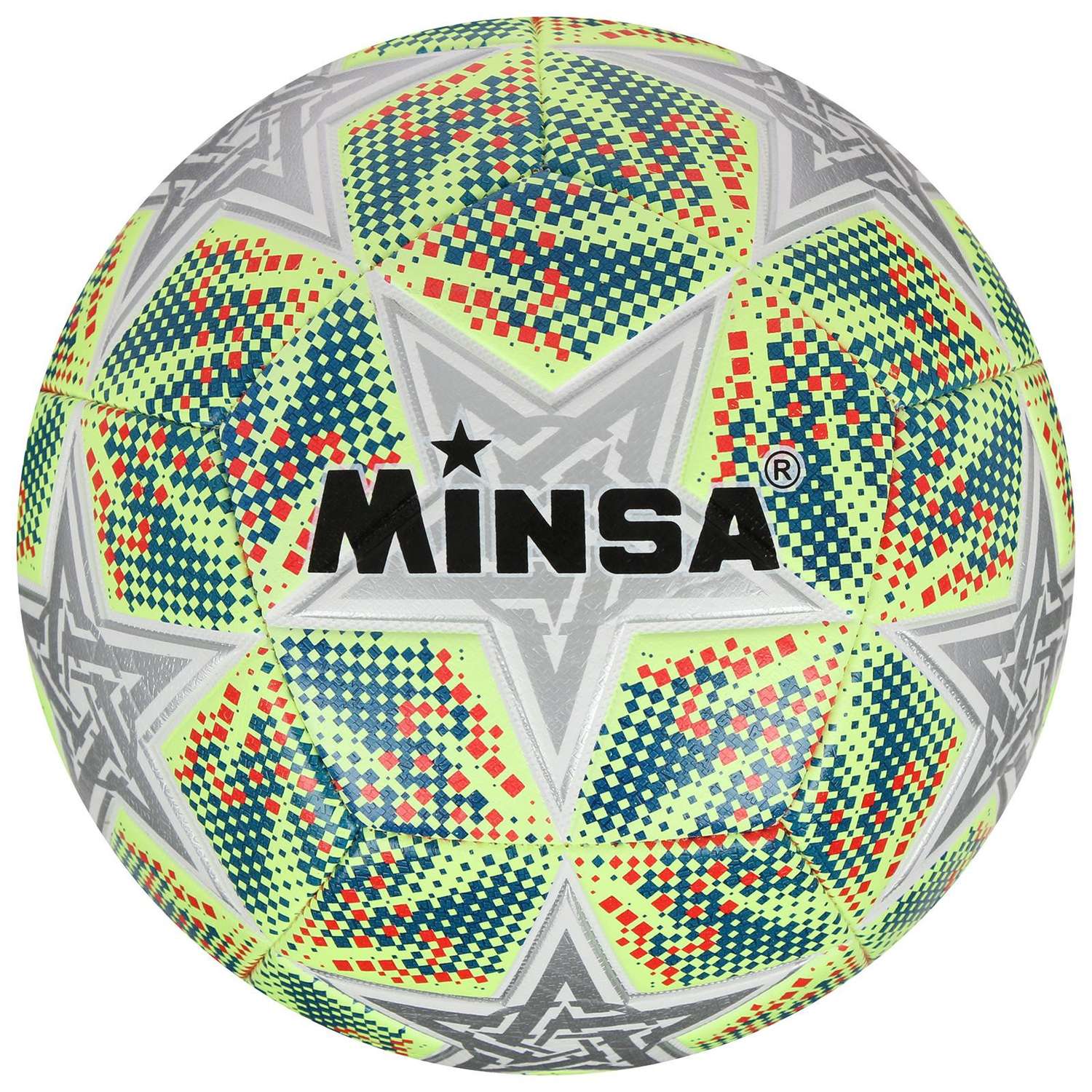 Мяч MINSA футбольный размер 5. PU. 430 г. 12 панелей. машинная сшивка - фото 1