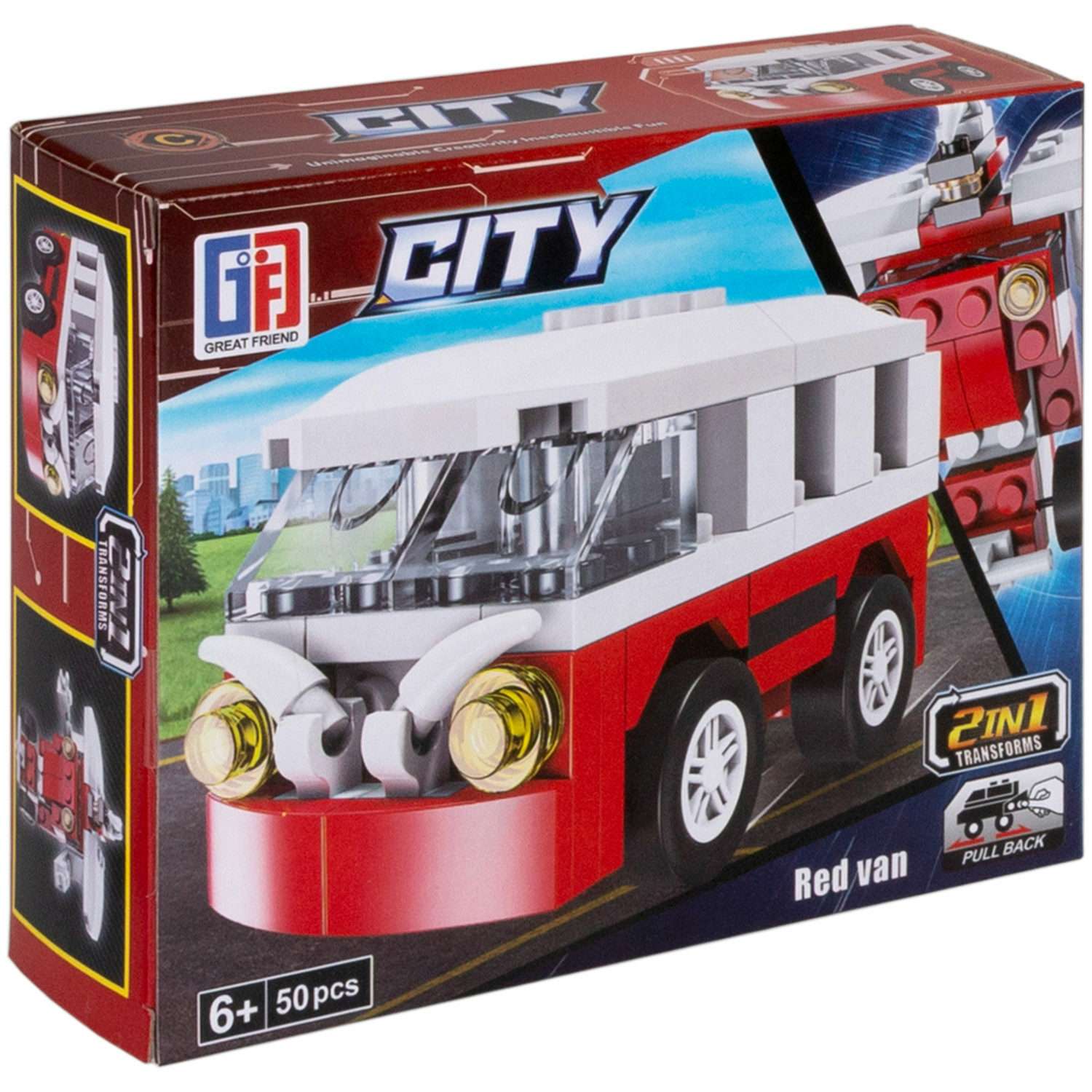 Конструктор 1TOY Blockformers Городские службы Фургон красный - фото 7