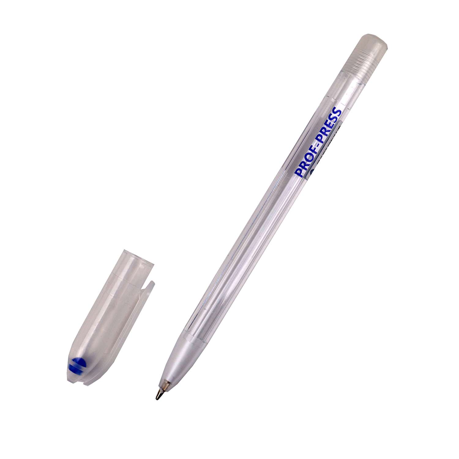 Ручка шариковая Prof-Press сигма синяя прозрачный корпус 12шт - фото 4