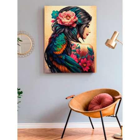 Алмазная мозаика Art on Canvas холст на подрамнике 40х50 см Женская красота