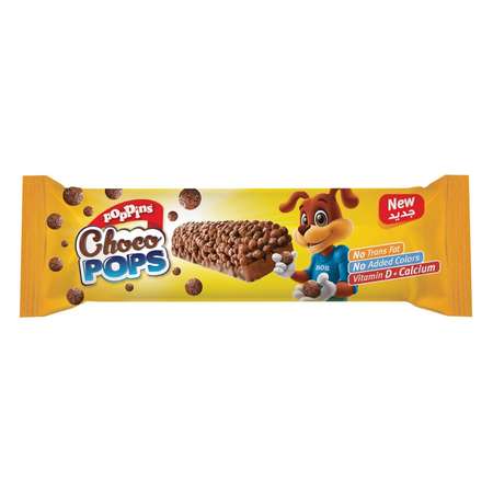 Батончик Poppins Choco Pops злаковый с молочным шоколадом 25г с 3лет