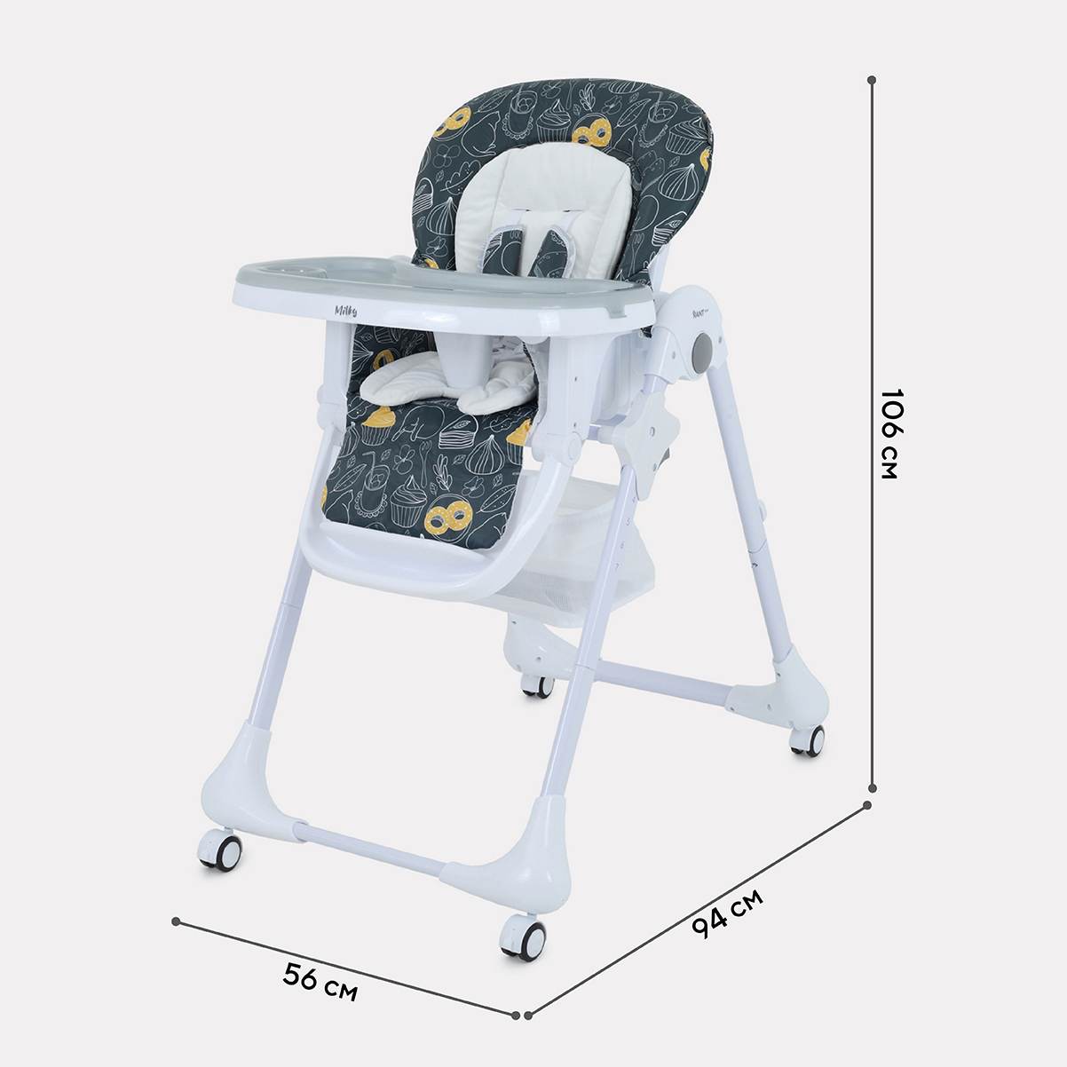 Стульчик для кормления Rant Basic MILKY RH303 Graphite - фото 2