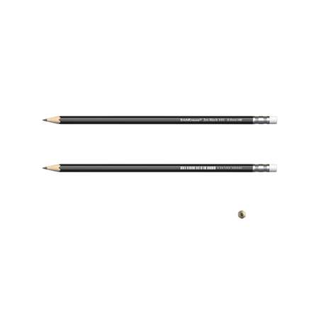Чернографитный карандаш ErichKrause с ластиком Jet Black 101 HB 12 шт