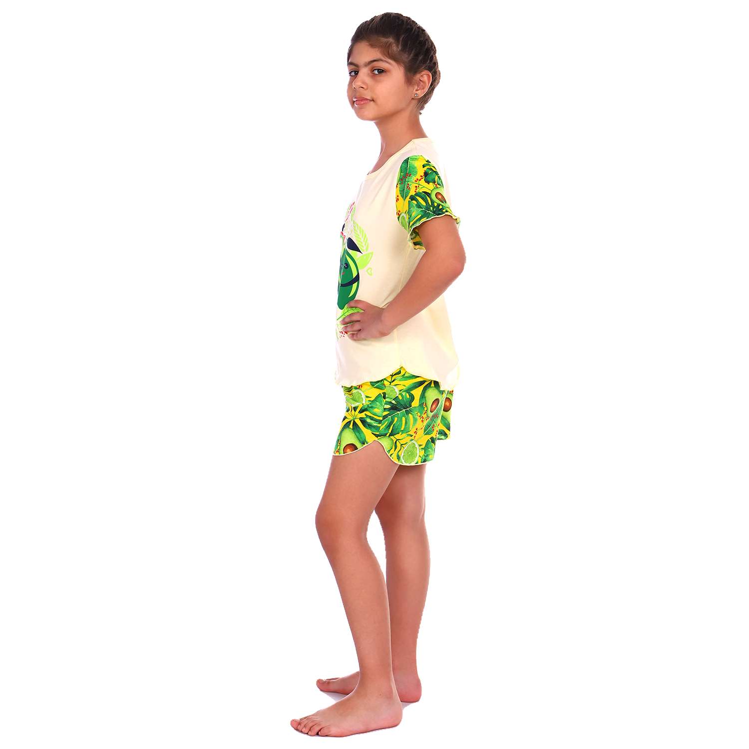 Пижама Детская Одежда 004К8Кр/желто-зеленый - фото 4