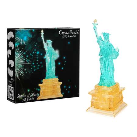 3D-пазл Crystal Puzzle IQ игра для детей кристальная Статуя Свободы 78 деталей