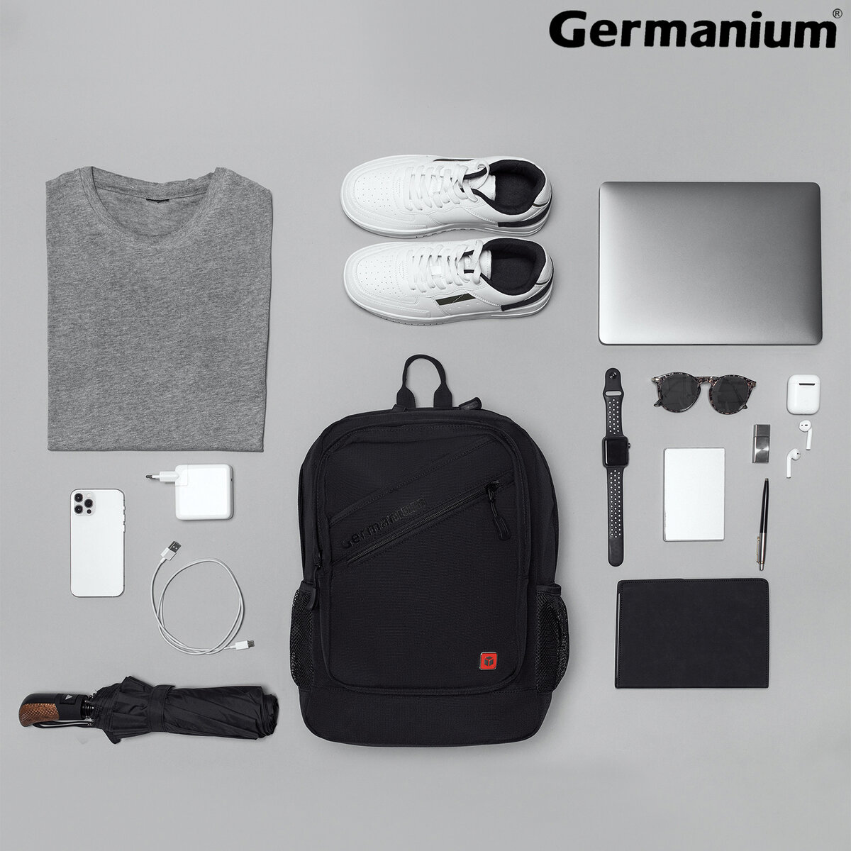 Рюкзак Germanium S-09 универсальный с отделением для ноутбука черный - фото 3