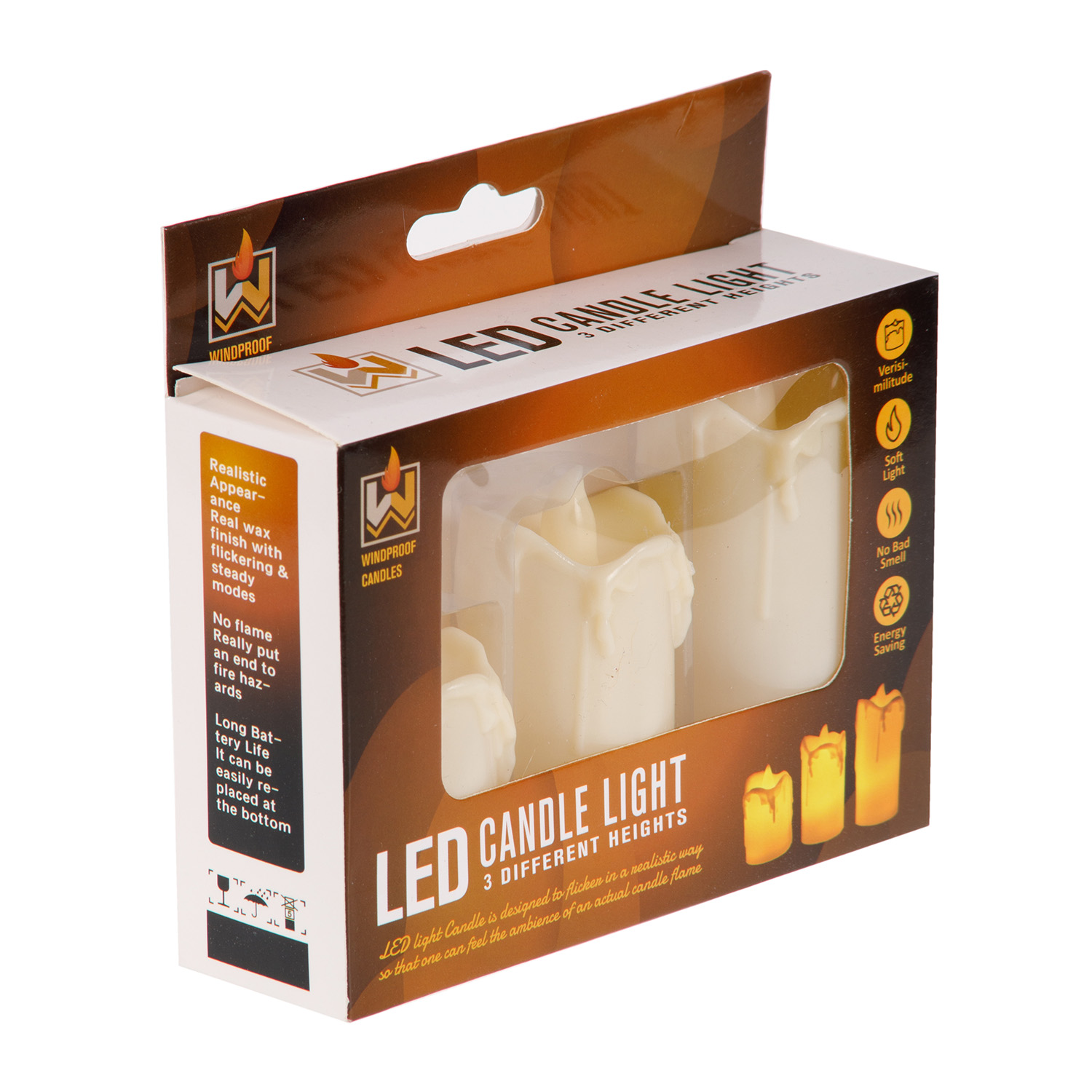 Свеча BABY STYLE декоративная рождественская LED 3 шт - фото 2