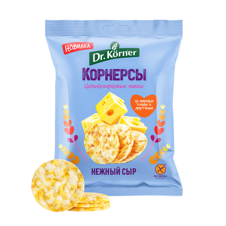 Чипсы DrKorner кукурузно-рисовые с сыром 14 шт. по 50 гр.
