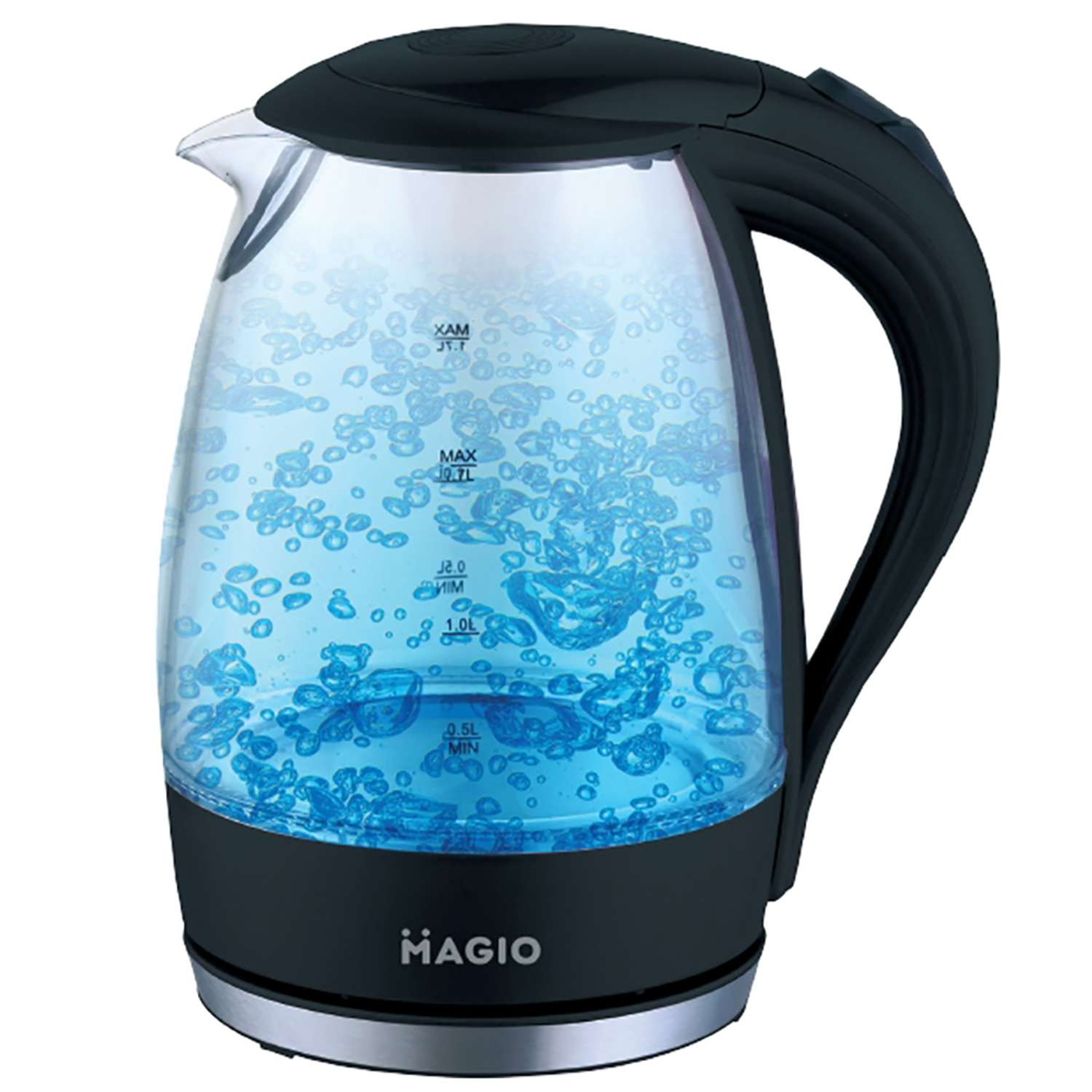 Чайник электрический Magio МG-501 из закаленного эко-стекла с подсветкой - фото 1