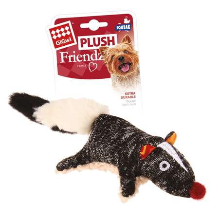 Игрушка для собак GiGwi PLUSH FRIENDZ Скунс с пищалкой 9см