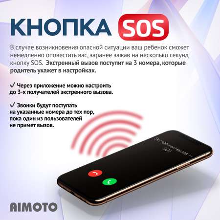 Детские смарт-часы Aimoto Star 4G Sim карта в комплекте батарея 800 mAh экран 1,52 GPS и Видеозвонки