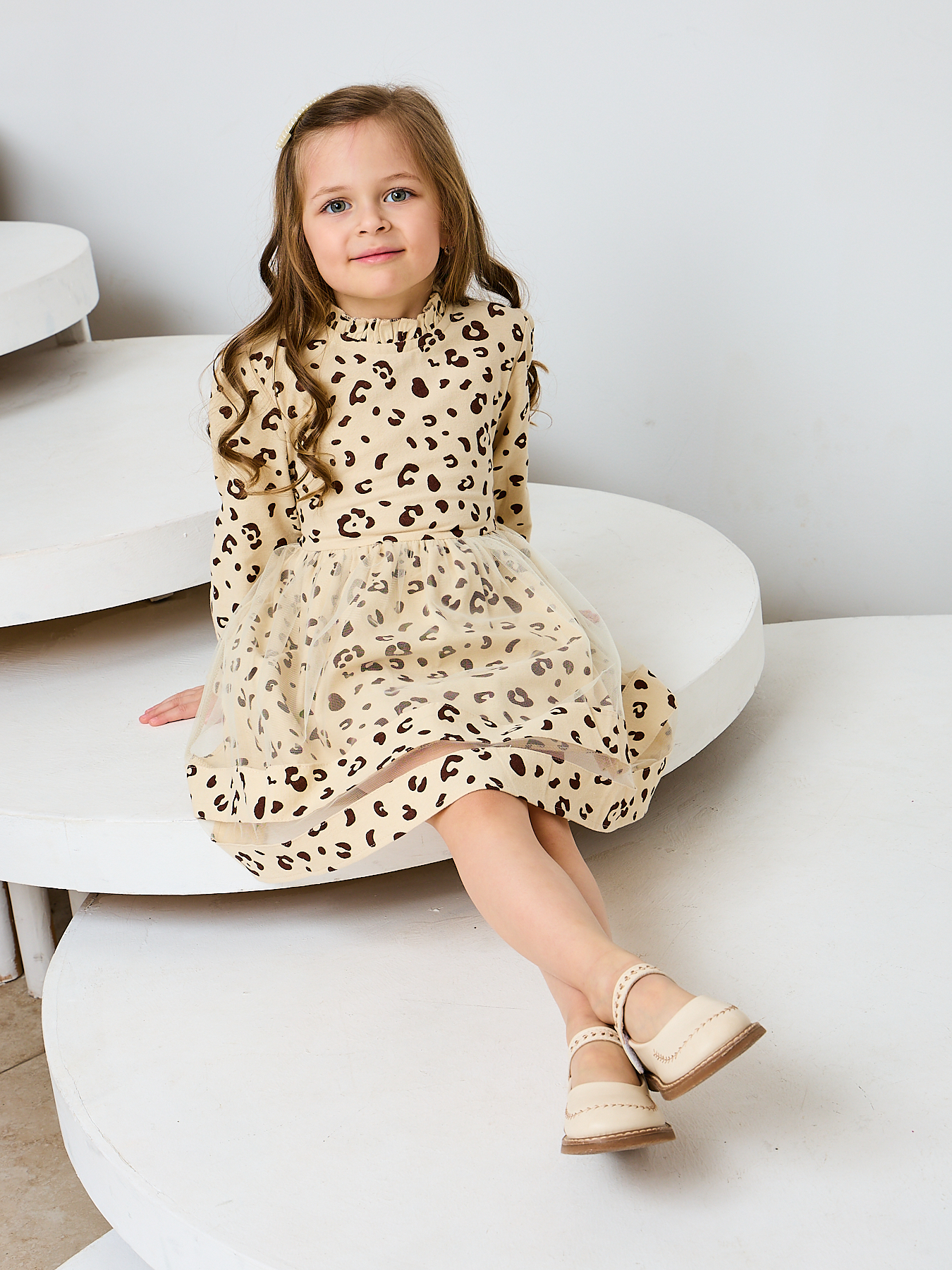 Платье Mil Art kids 1902201535DRESS-SETKA-LEOPARD - фото 4