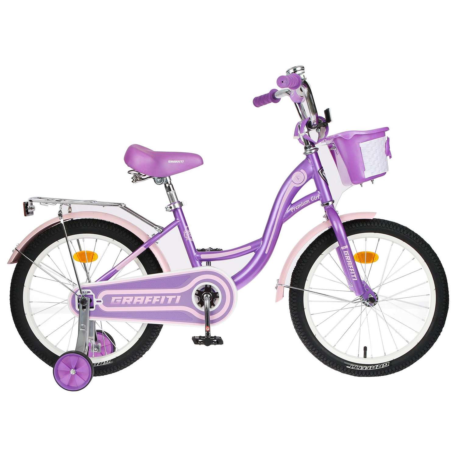 Велосипед GRAFFITI 20 Premium Girl цвет сиреневый/розовый - фото 1
