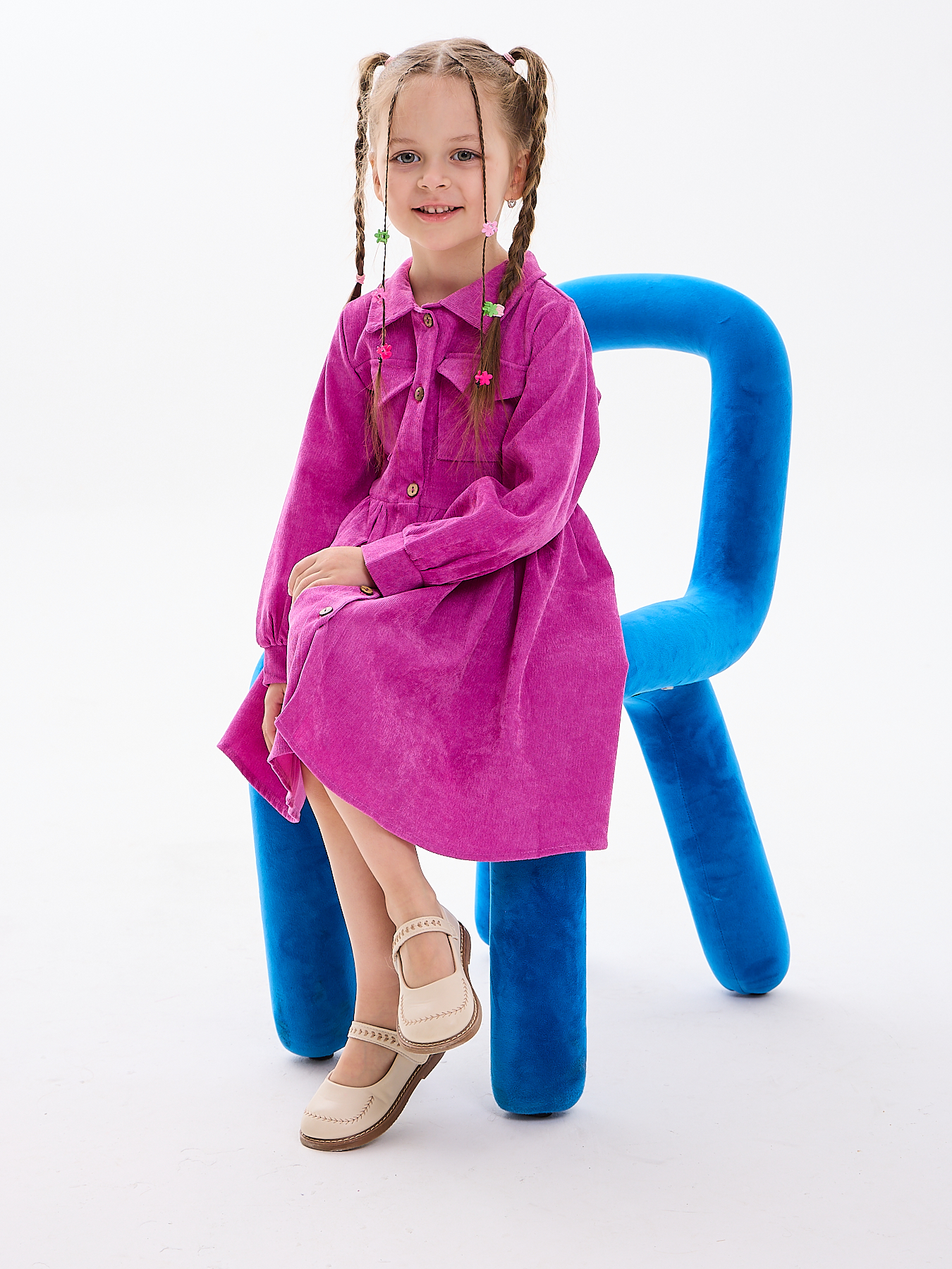 Платье Mil Art kids 1902201545DRESS-WELVET2-PURPLE - фото 3