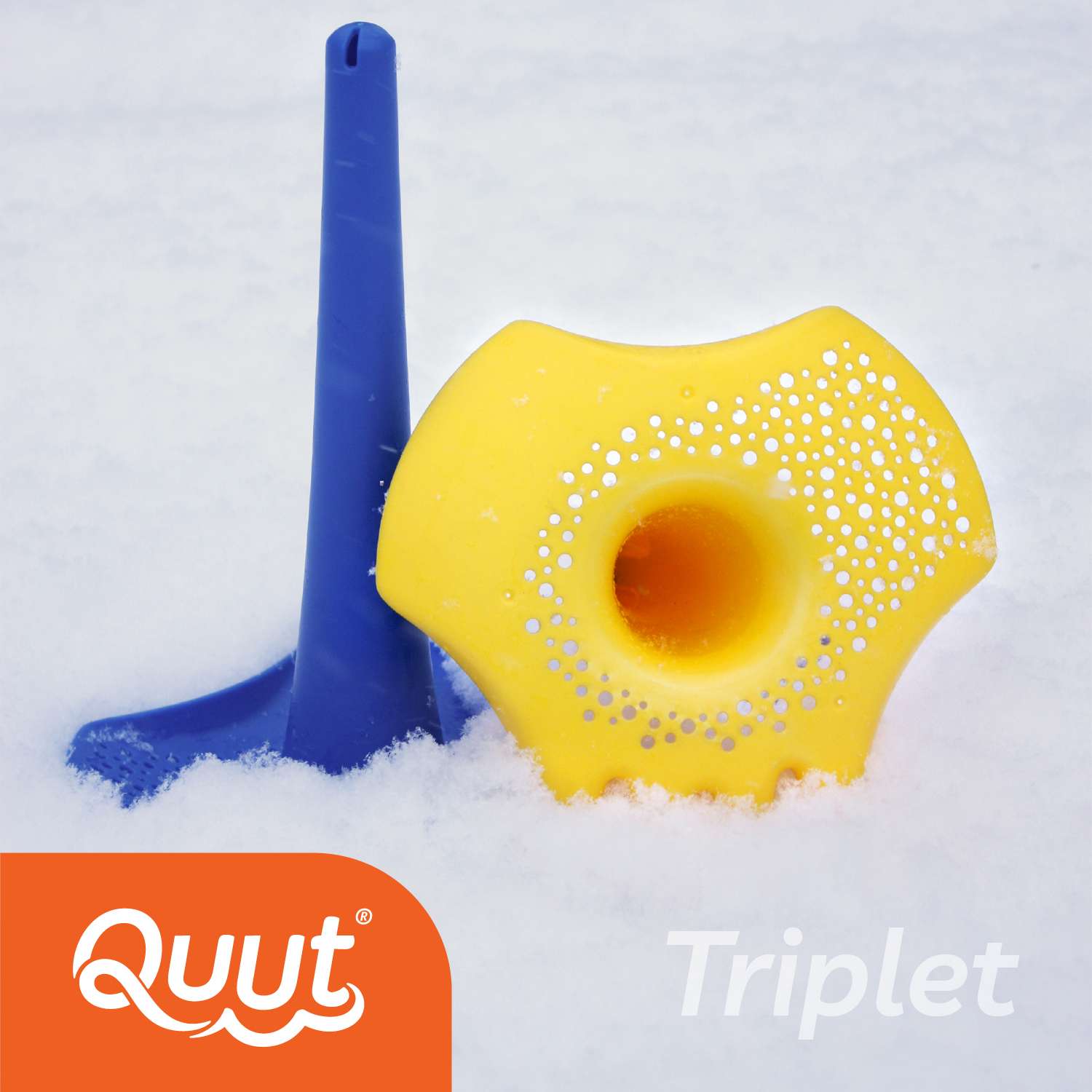 Игрушка для песка и снега QUUT многофункциональная Triplet Очень оранжевый - фото 6