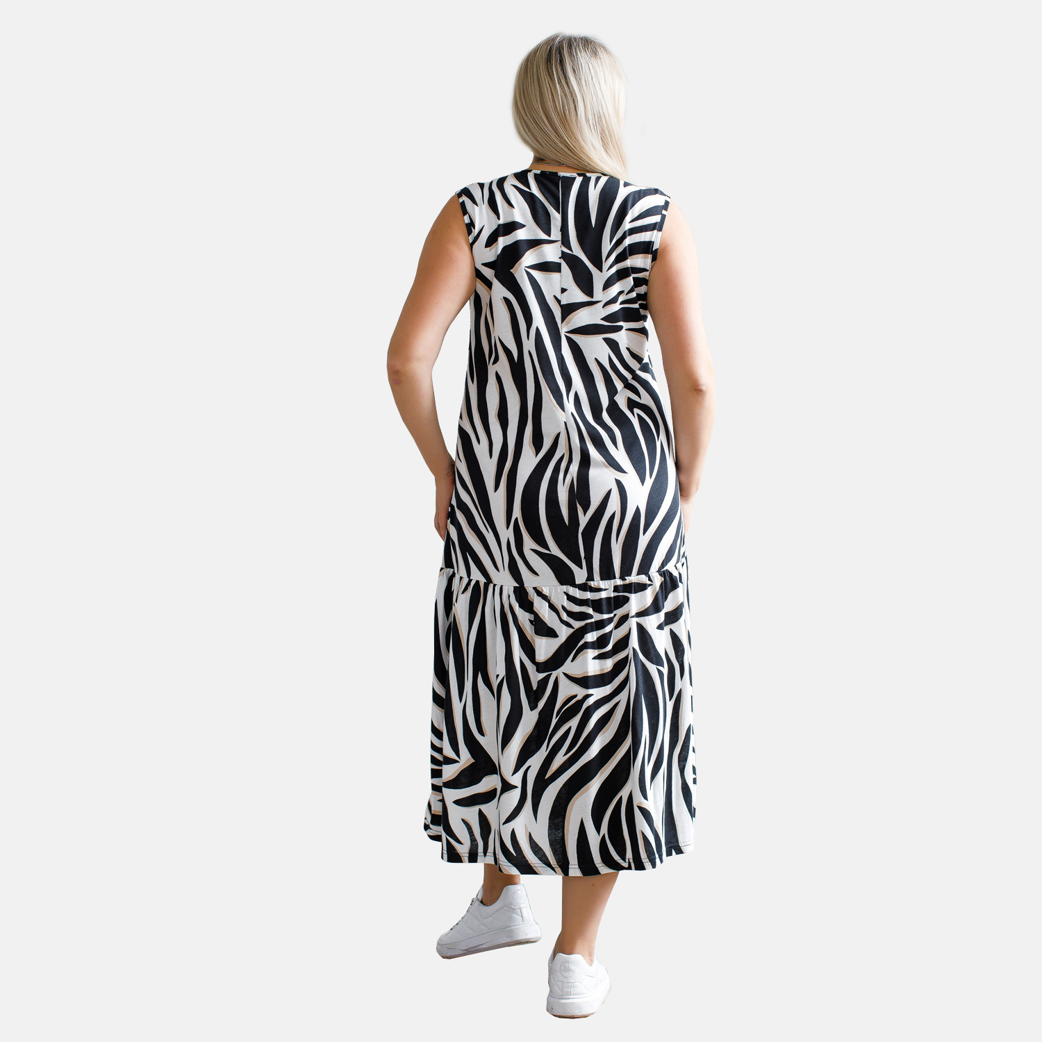 Платье Агапэ 5106_чёрный зебра - фото 4