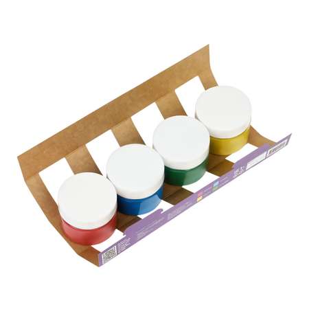Краски пальчиковые Гамма Малыш 1+ 4 цвета 100 мл картон упаковка