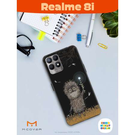 Силиконовый чехол Mcover для смартфона Realme 8i Союзмультфильм Ежик в тумане и фонарик