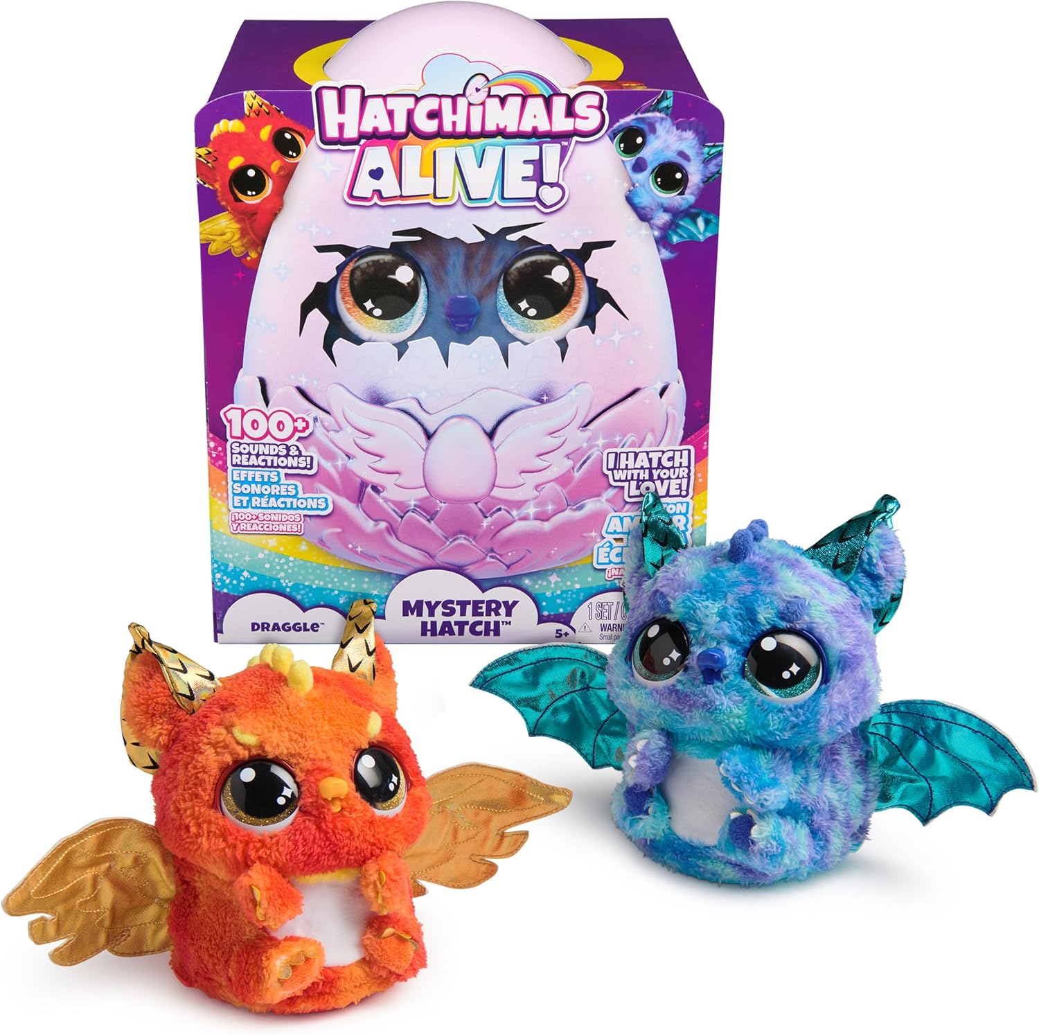 Игрушка интерактивная Hatchimals Alive Драггл 6069282 - фото 1