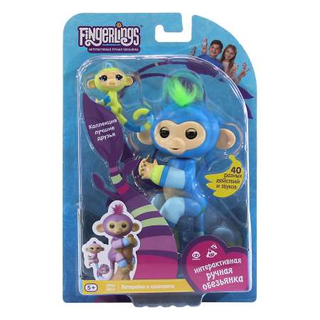 Игрушка Fingerlings Обезьянка Билли с малышом интерактивная 3541