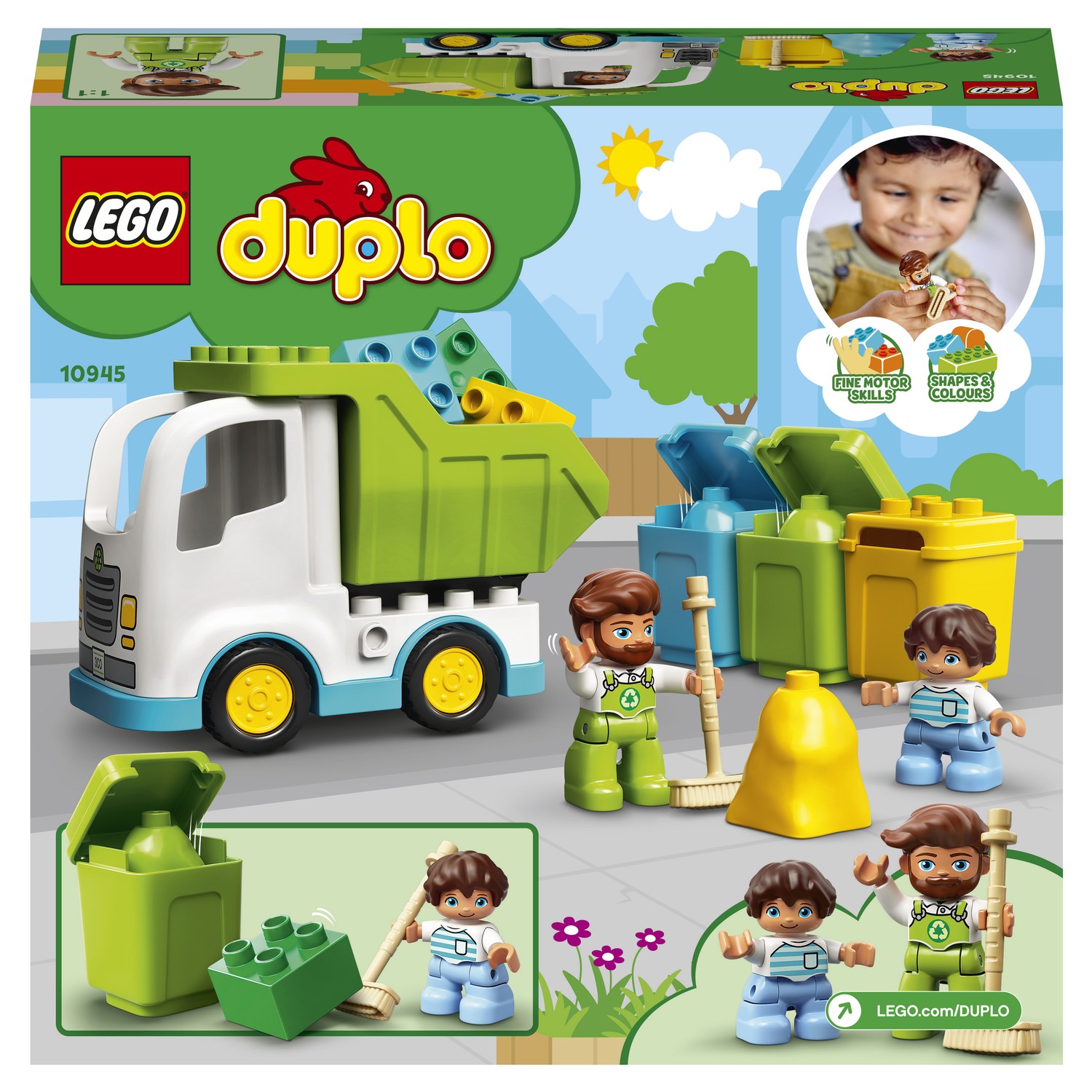 Конструктор LEGO DUPLO Town Мусоровоз и контейнеры для раздельного сбора мусора 10945 - фото 3