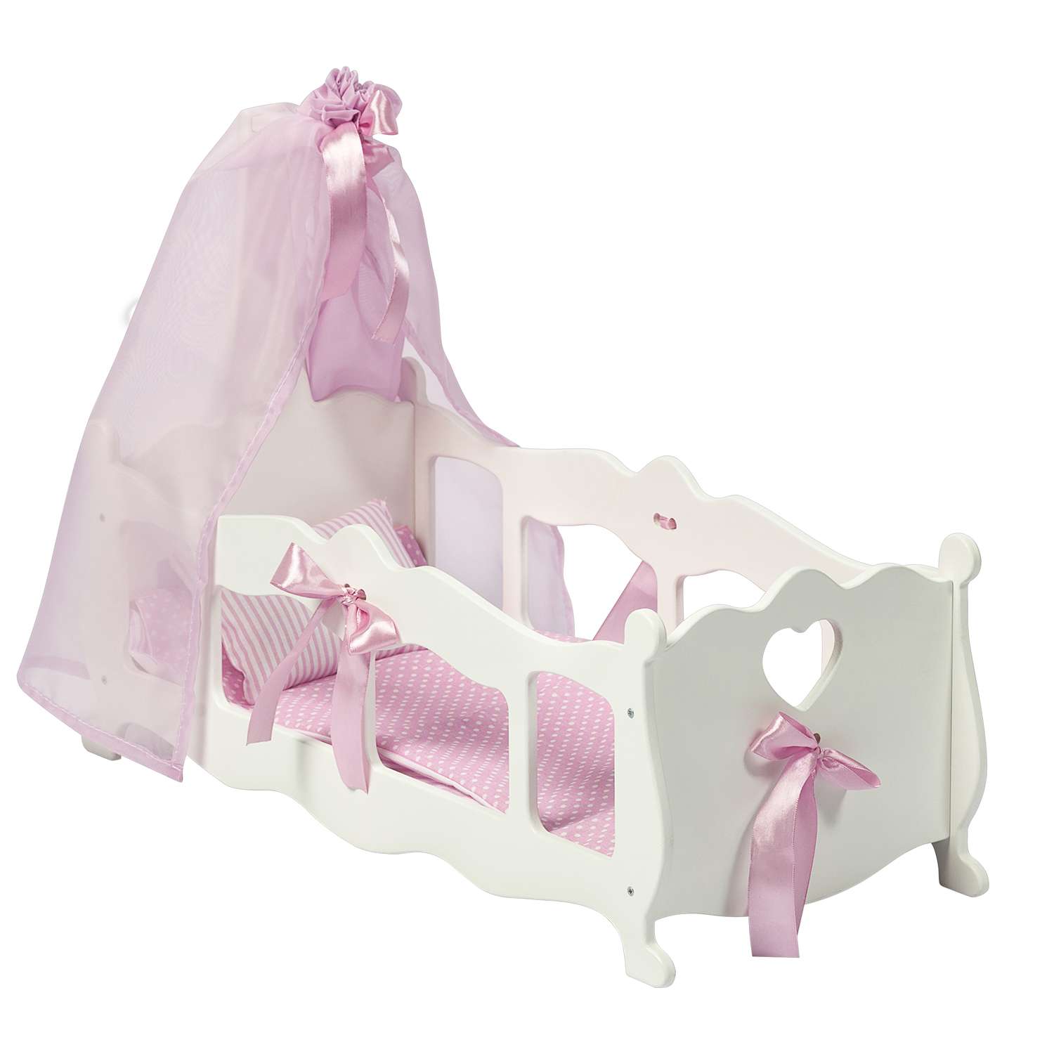 Мебель для кукол PAREMO Кроватка-колыбелька Белый PFD120-55 PFD120-55 - фото 1