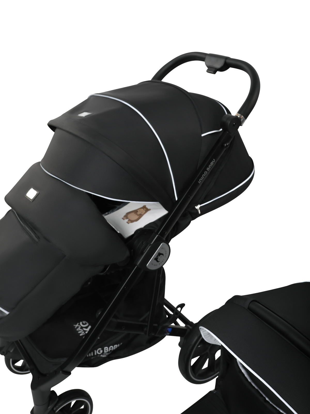 Коляска Ining baby 2 В 1 iningbaby Sevila KR338 black - фото 8