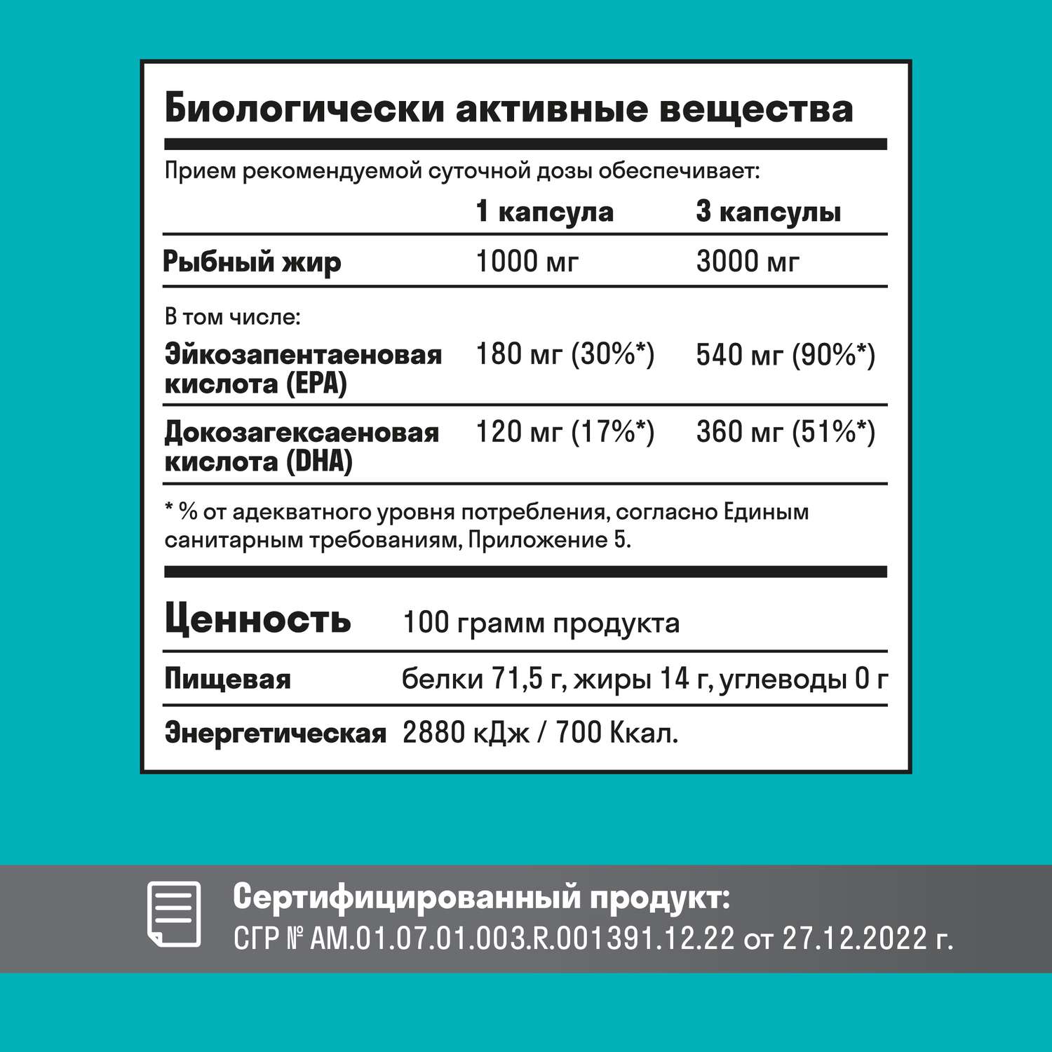 Омега 3 LeafToGo Витамины 90 капсул рыбий жир 1350 мг - фото 5