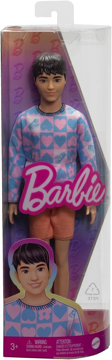 Кукла Barbie Fashionista Ken голубой и розовый свитер HRH24 HRH24 - фото 6