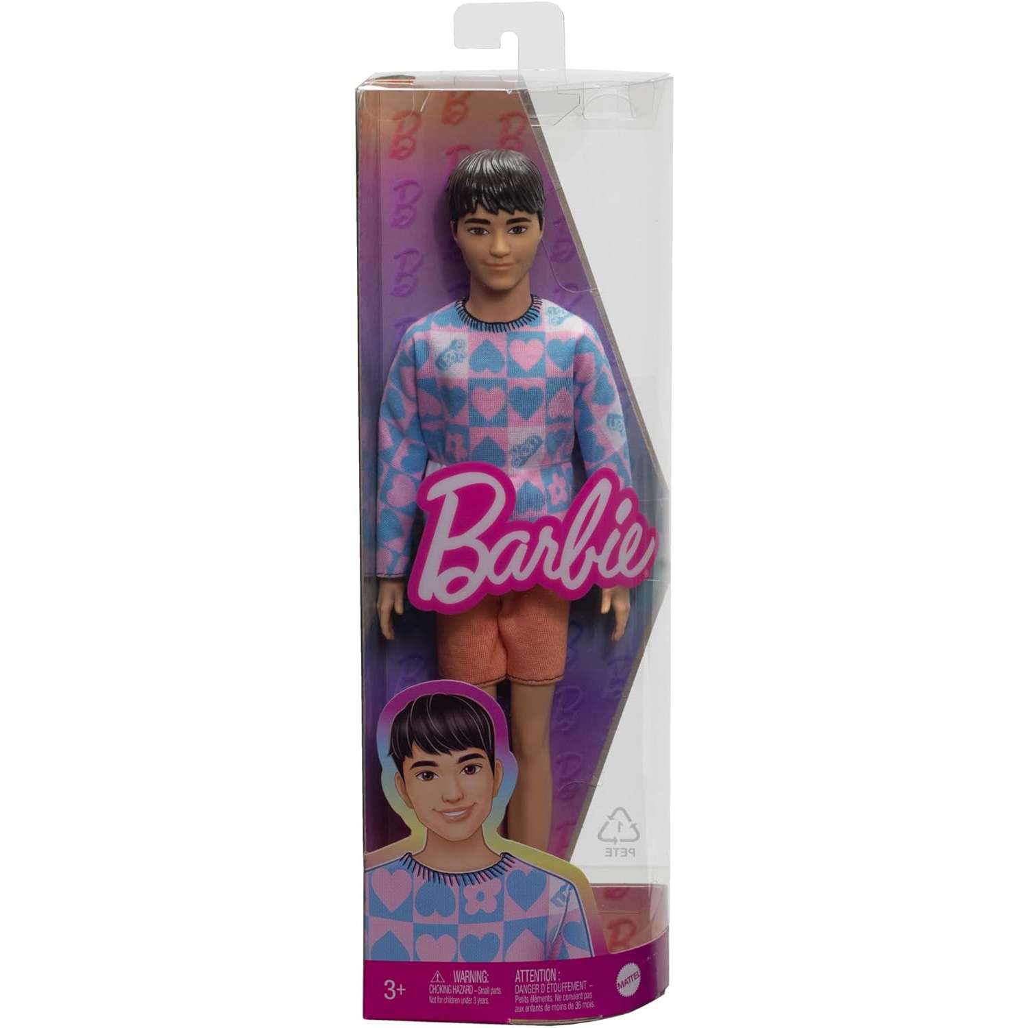 Кукла Barbie Fashionista Ken голубой и розовый свитер HRH24 HRH24 - фото 6