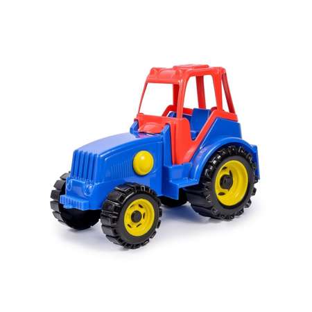 Синий трактор большой Green Plast машинка детская игрушечная для мальчиков