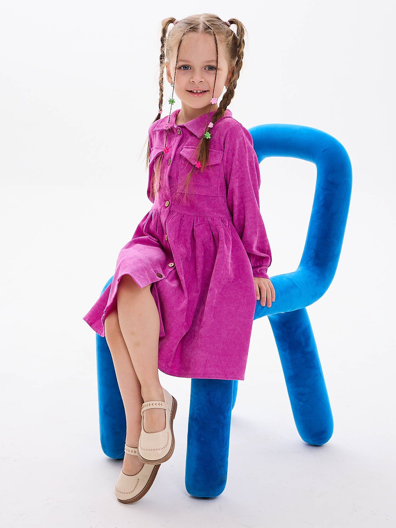 Платье Mil Art kids 1902201545DRESS-WELVET2-PURPLE - фото 7