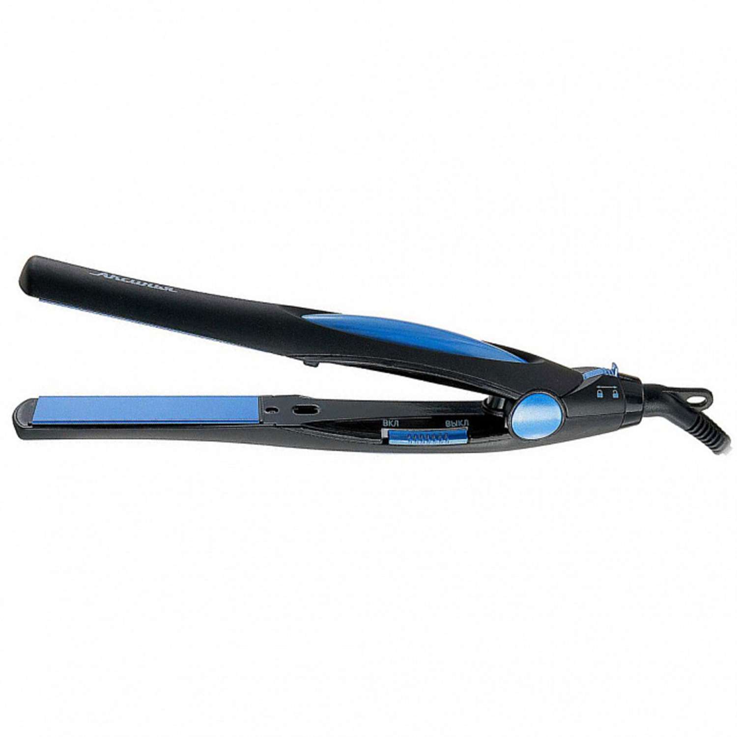 Щипцы для выпрямления волос Аксинья КС-803 черный с синим - фото 1