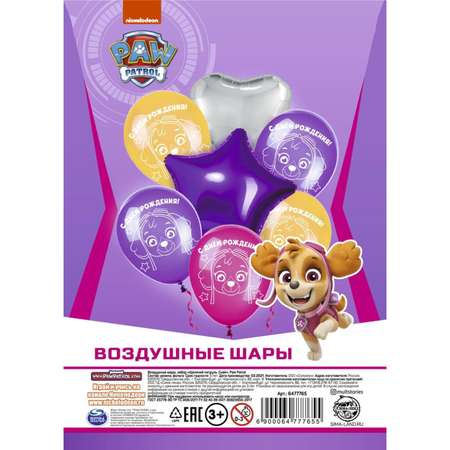 Набор шаров Paw Patrol Щенячий патруль Скай 7 штук