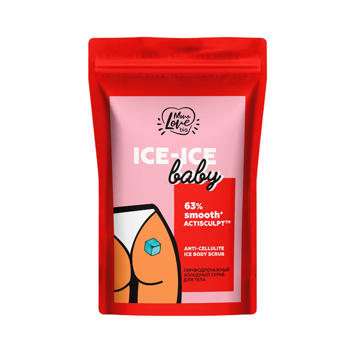 MonoLove Bio, Лимфодренажный скраб для тела Ice-Ice Baby, 200 г