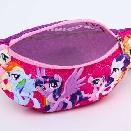 Сумка Hasbro поясная 25х6х13 см на молнии My Little Pony